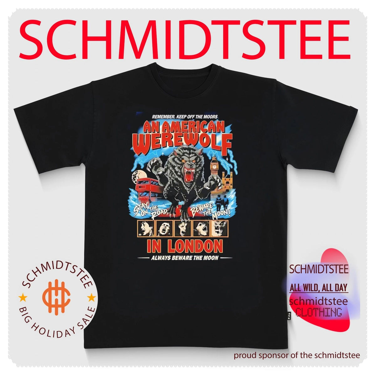 Remember keep off the moors an American werewolf in London always beware the moon shirt
