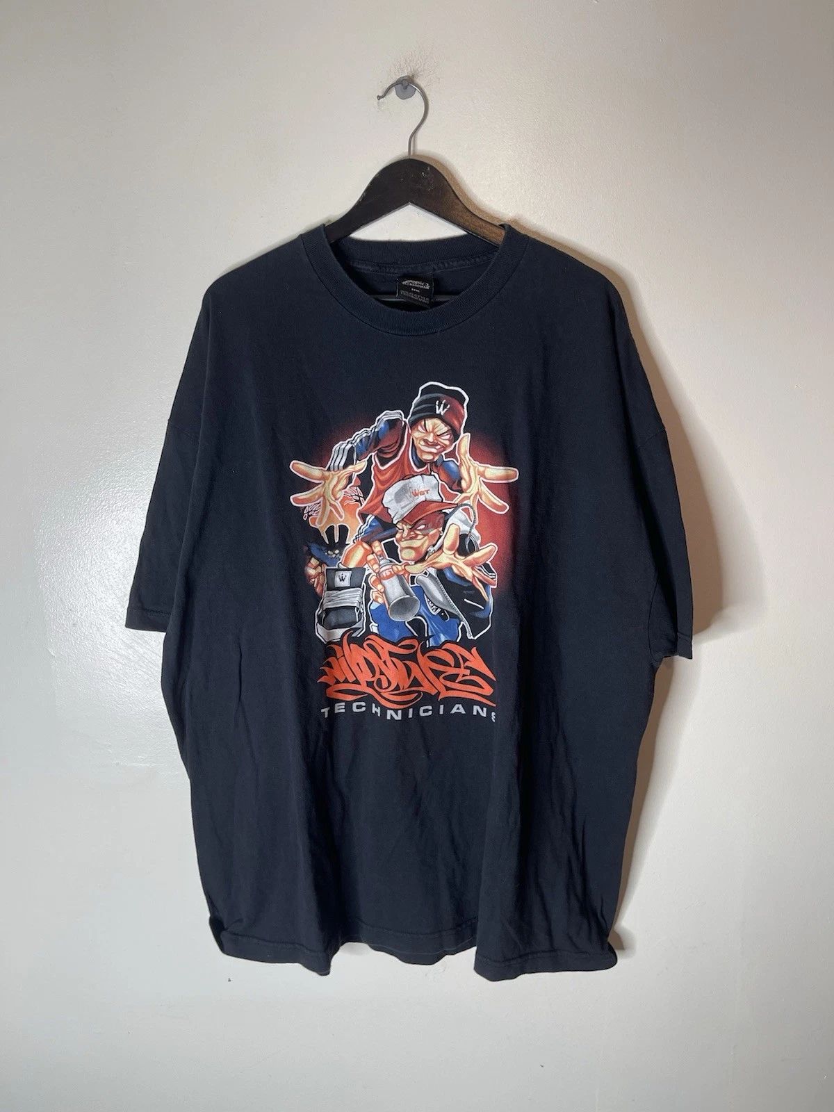 Wild Style Technicians Graffiti Shirt Mens Size 3XL