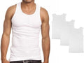3 Pack For Mens Tank top Ribbed 100% Cotton Shirt White Undershirt Size S Small