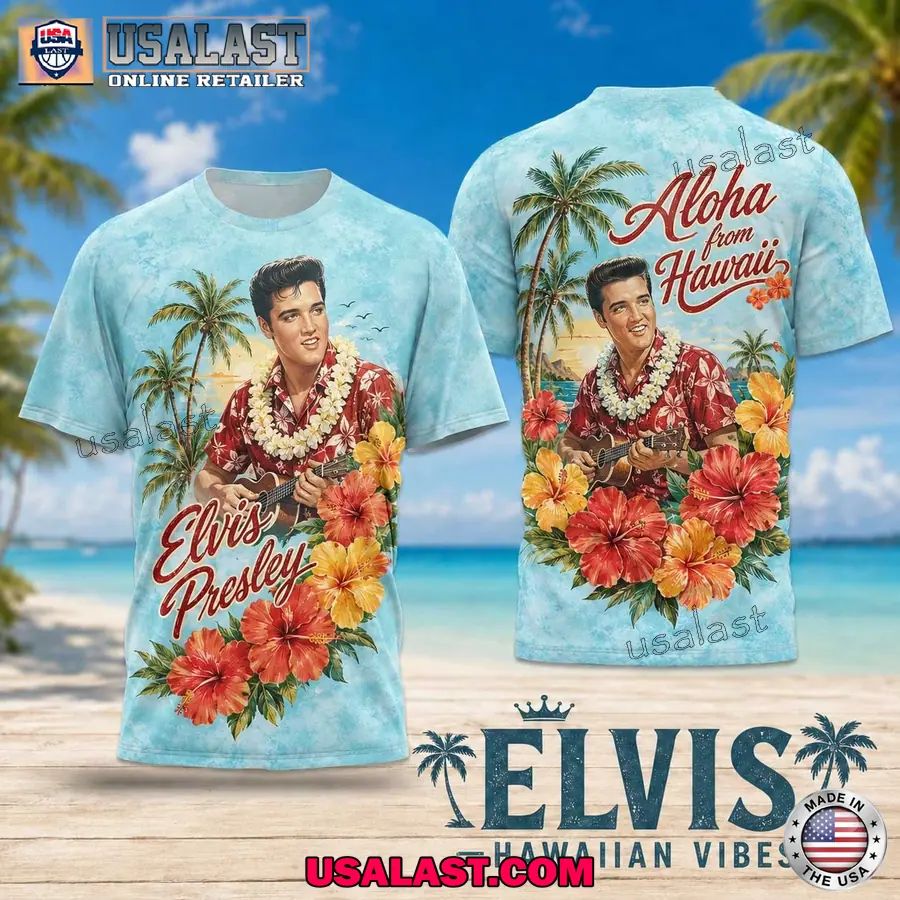 Elvis Presley Aloha From Hawaiian 3D T-Shirt