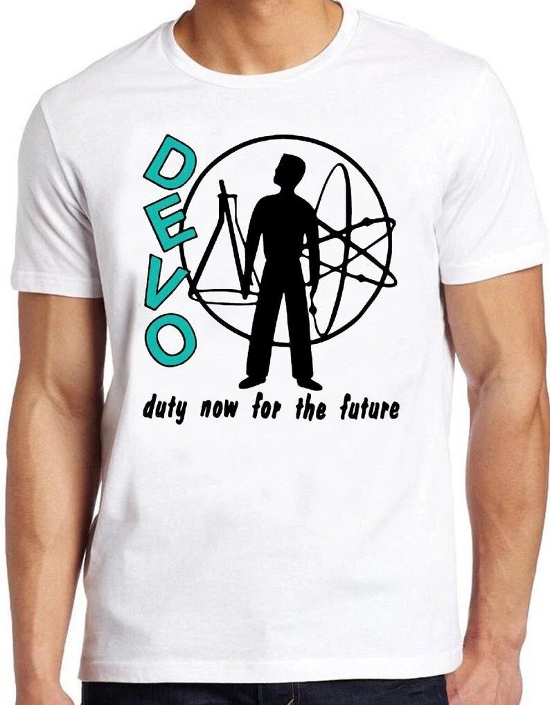 Vintage Devo Music Band Heavy Cotton White S-234XL Men Women Shirt AG370