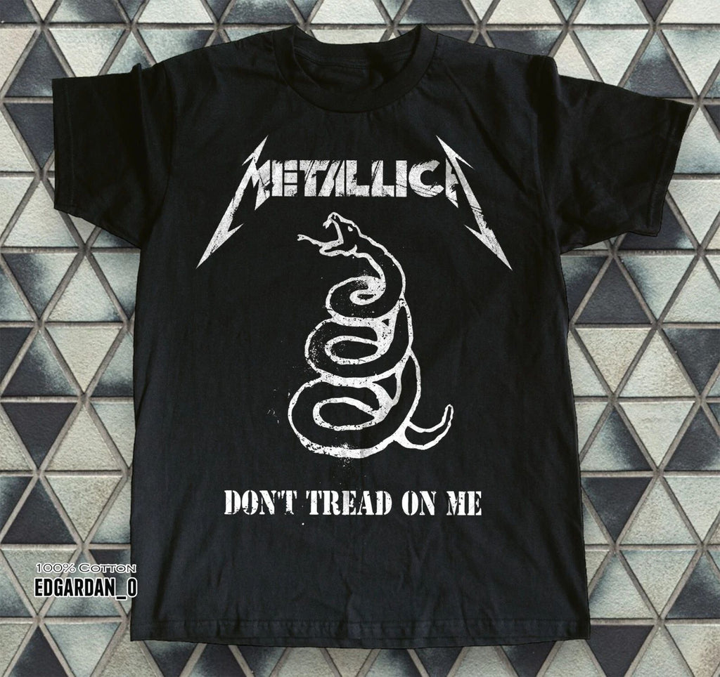 METALLICA Dont Tread On Me Heavy Cotton Black Unisex T-shirt Size S-5XL