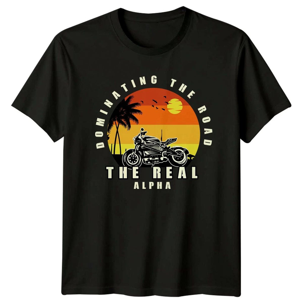 Dominating The Road The Real Mens T-Shirt Sportbike Sunset