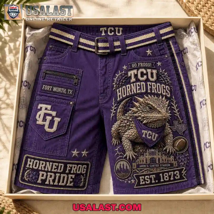 TCU Horned Frogs Vintage Men Cargo Short