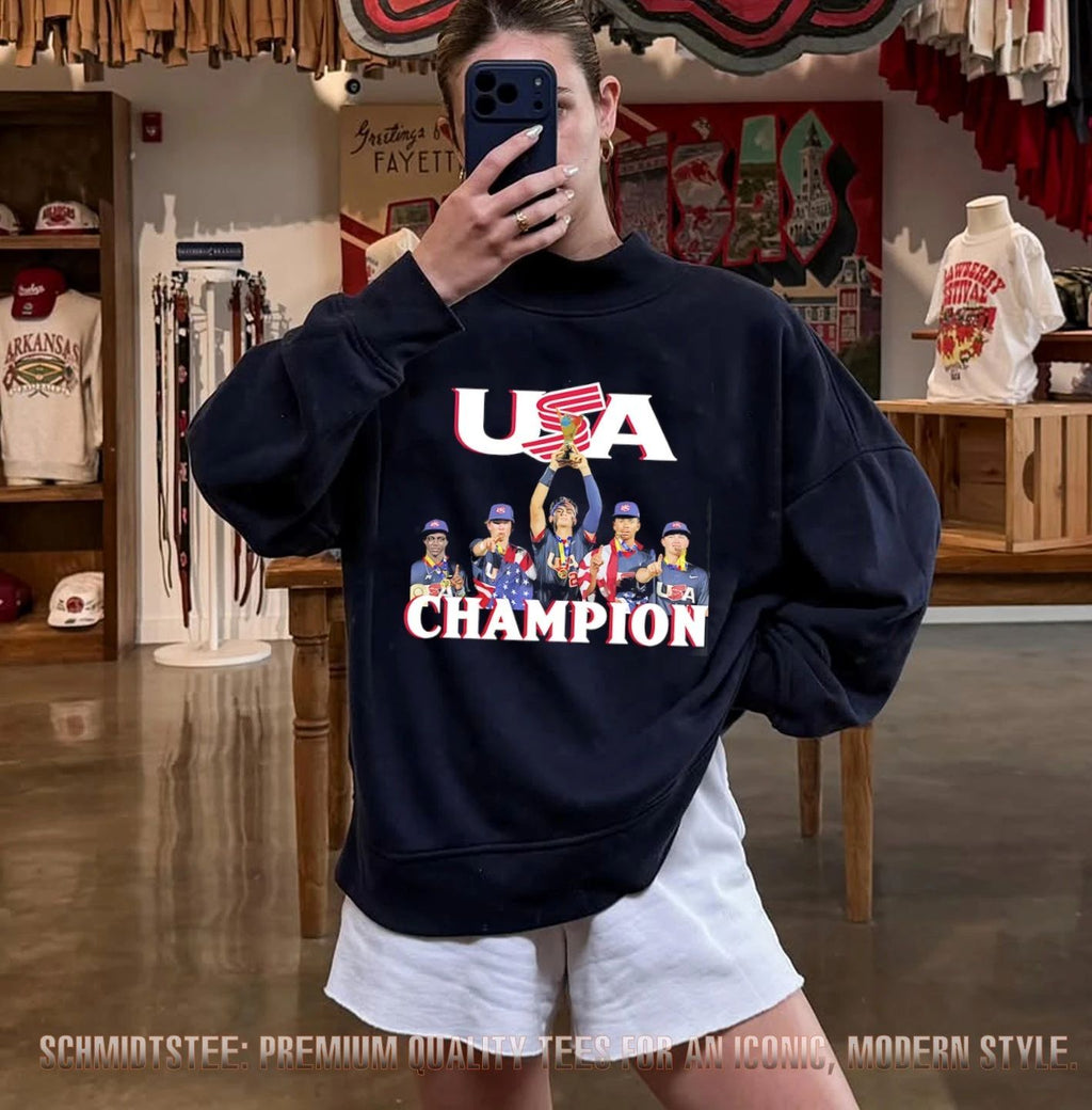 USA Baseball Champion players trophy shirt