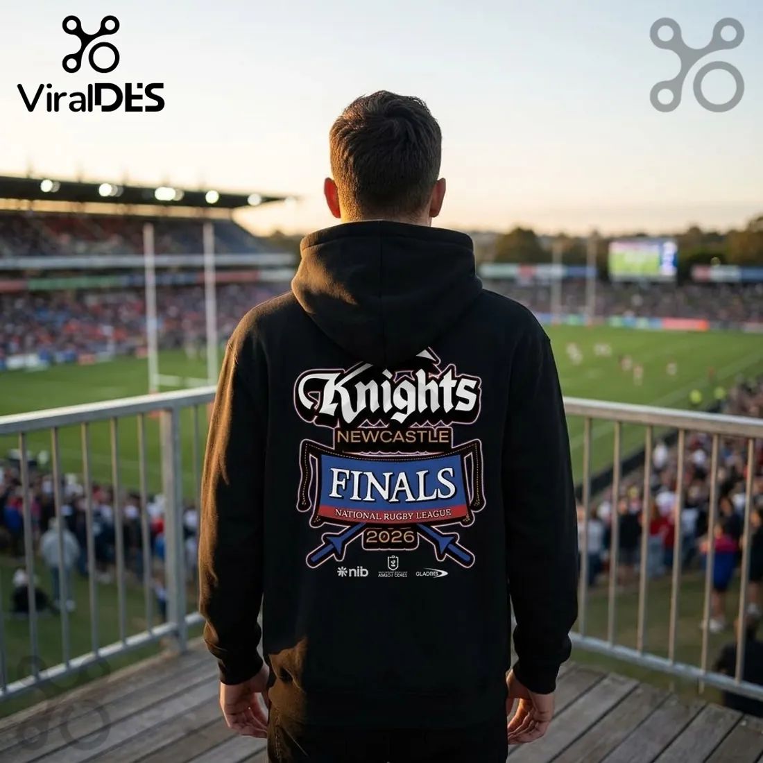 Newcastle Knights 2026 NRL Finals Black Pullover Hoodie