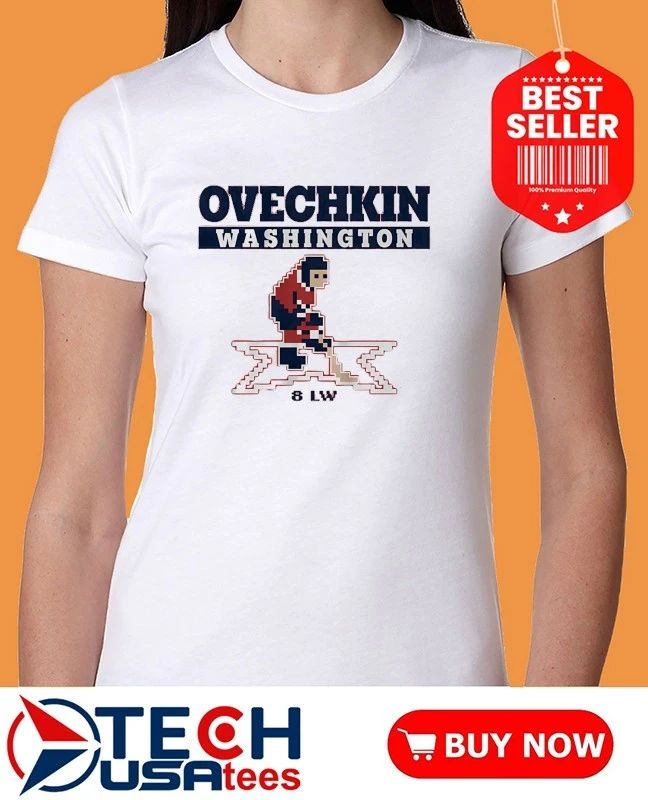 Alex Ovechkin Washington Capitals Hockey 8LW pixel shirt