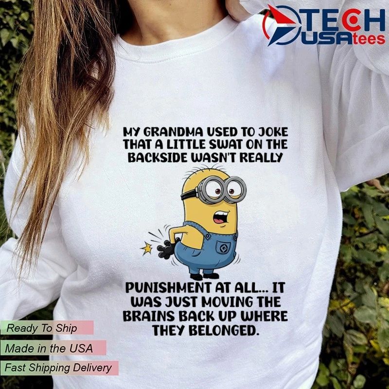Minion punishment at all it was just moving the brains back up where they belonged shirt