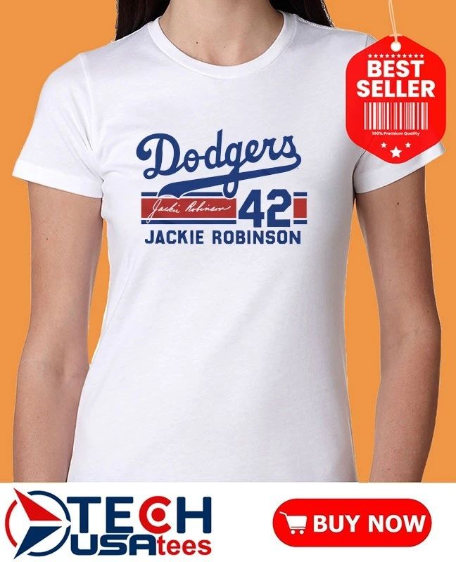 Los Angeles Dodgers Baseball Jackie Robinson No. 42 signature shirt