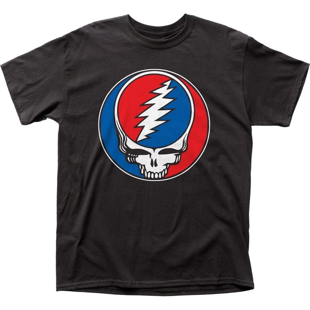 Greatful Dead Logo Steal Your Face Mens T Shirt Music Classic Band Tee New Black