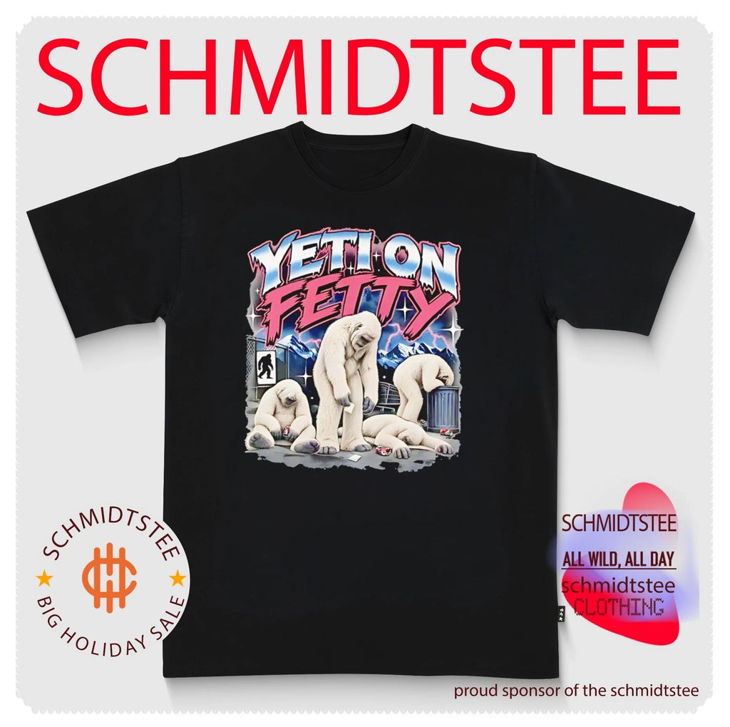 Yeti on Fetty Bootleg Style Bigfoot Sasquatch shirt