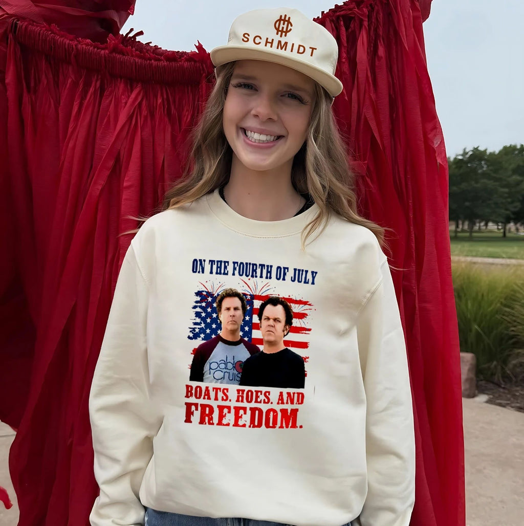 Boats Hoes And Freedom Step Brothers 4th of July shirt