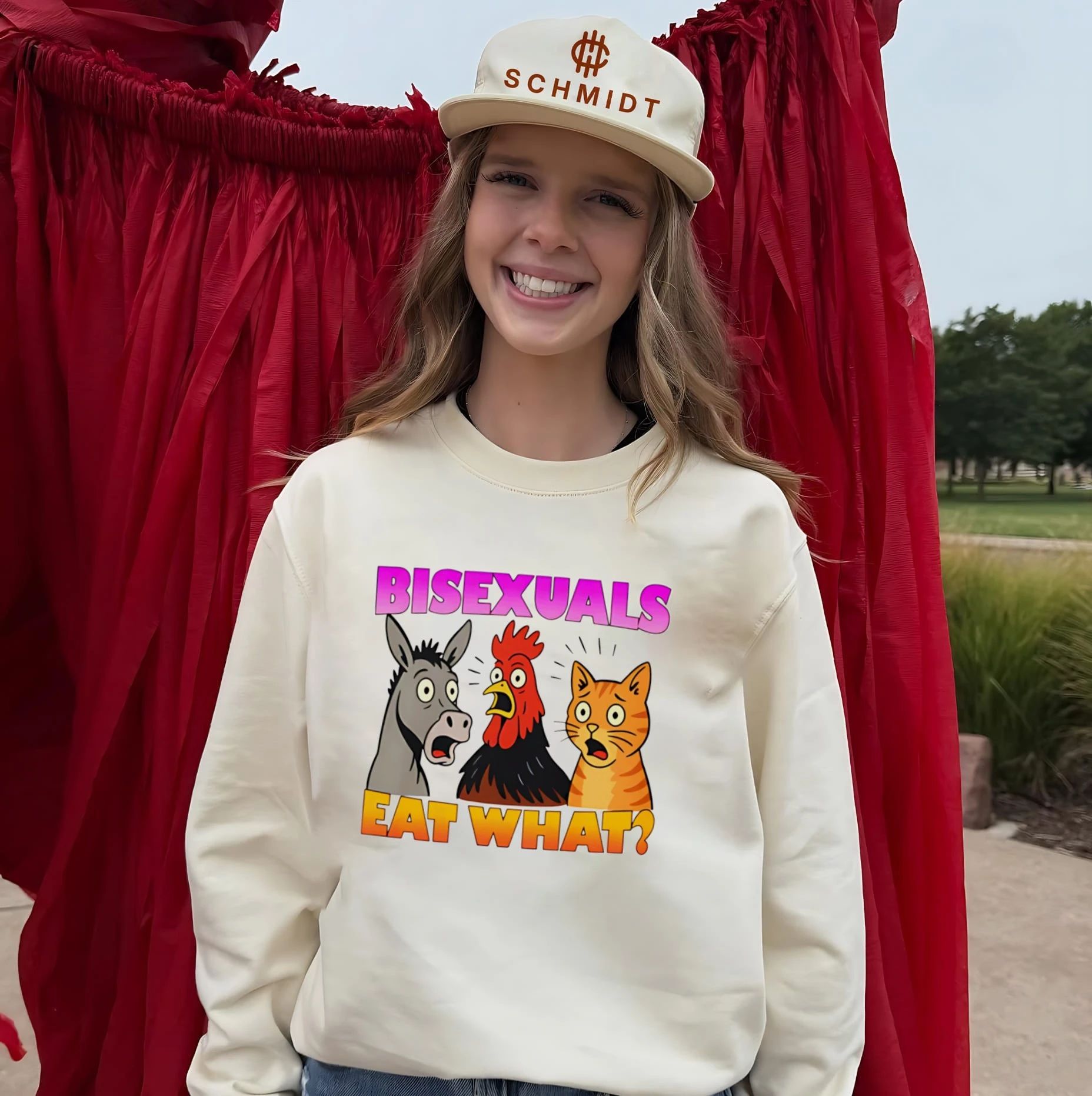 Bisexual eat what donkey chicken cat shirt