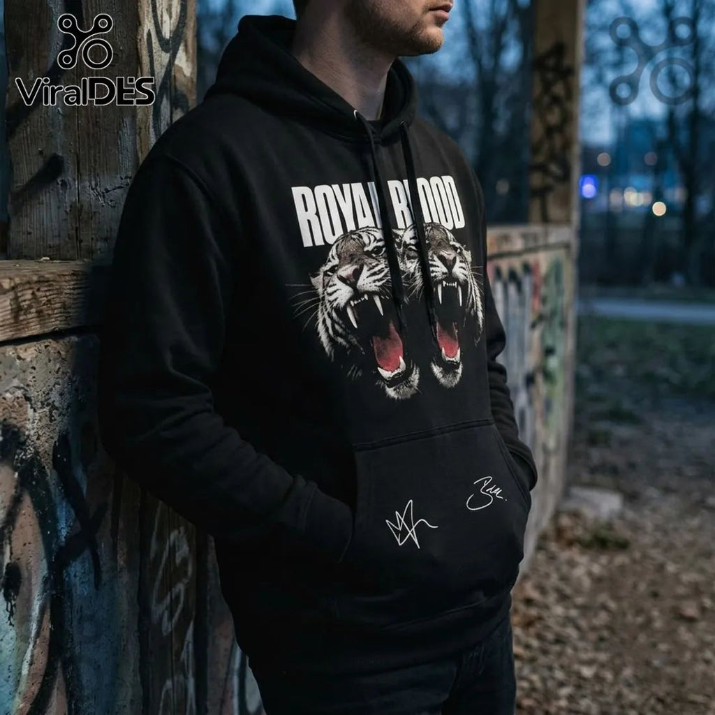 Royal Blood UK Tour 2026 Tiger Signature Black Hoodie