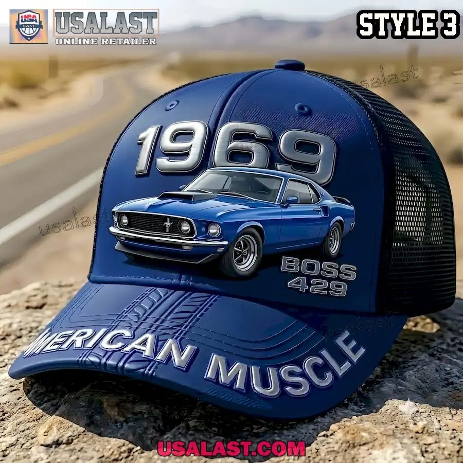 1969 Ford Mustang Boss 429 American Muscle Trucker Hat