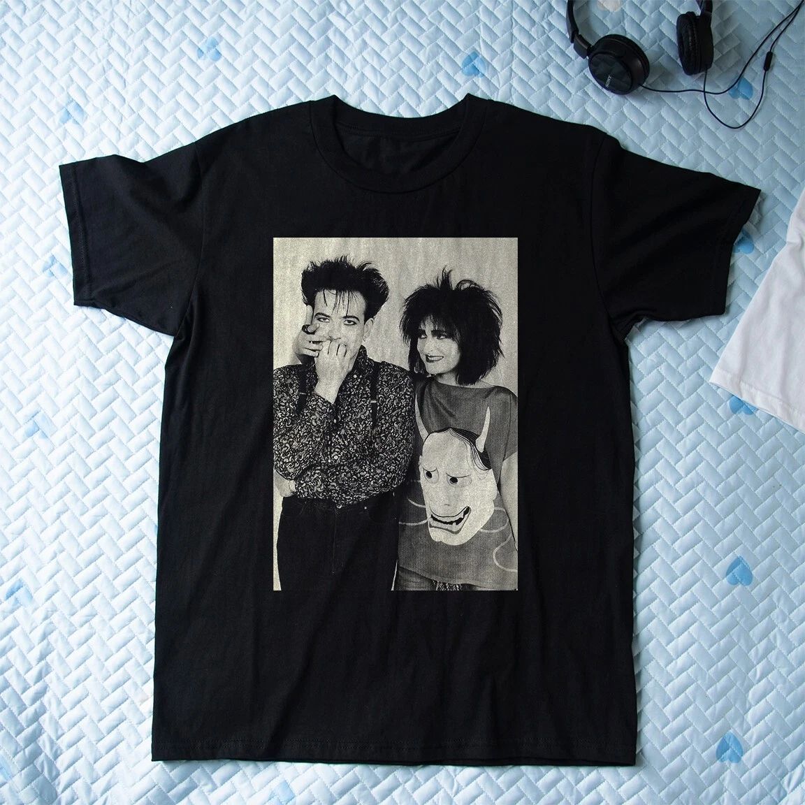Robert Smith and Siouxsie Sioux - Goth - The Cure Black T-shirt Size S-5XL