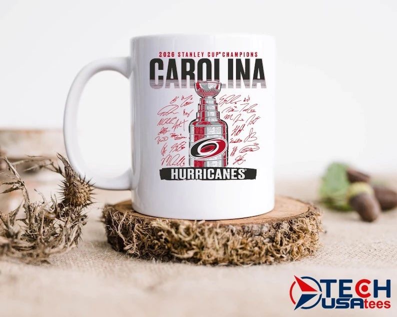 Carolina Hurricanes 2026 NHL Stanley Cup Champions Roster signature shirt