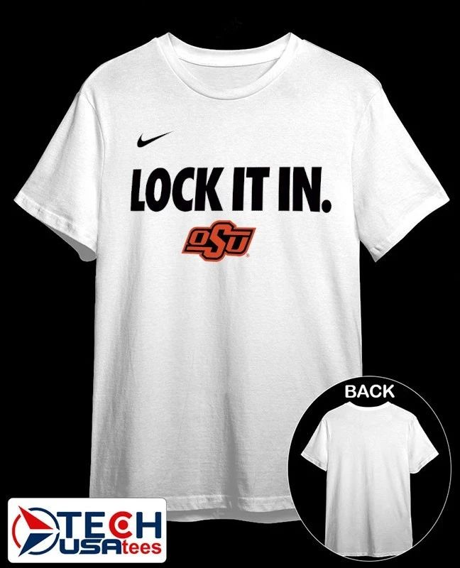 Lock it in Oklahoma State Cowboys 2026 On-Court Bench shirt