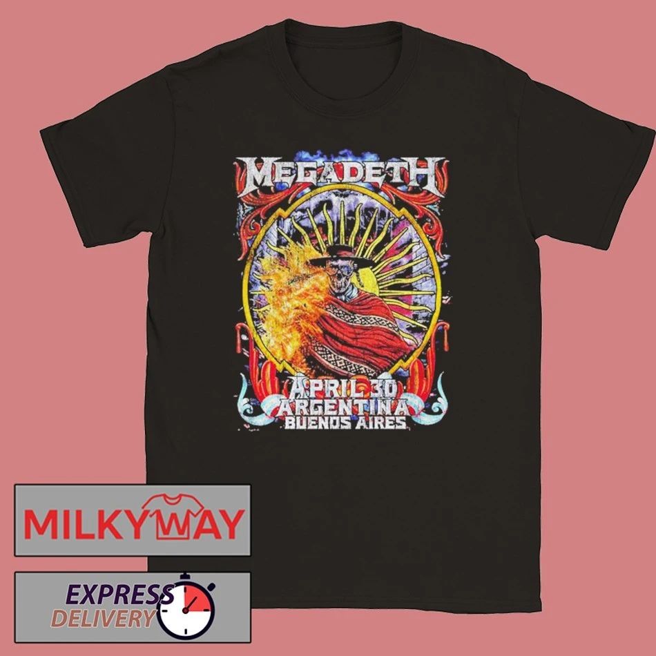 Megadeth Argentina 2026 Merch Tee At Buenos Aires On April 30 2026 Artwork By Blurryoso Cowboy shirt