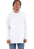 3 PACK Shaka Wear Men Max Heavyweight Long Sleeve T-shirt Black White Plain