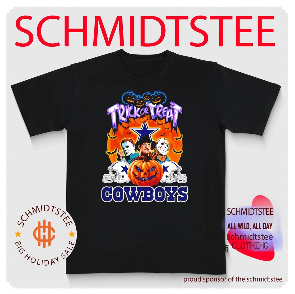 Dallas Cowboys X Horror Characters Trick Or Treat Halloween 2026 shirt