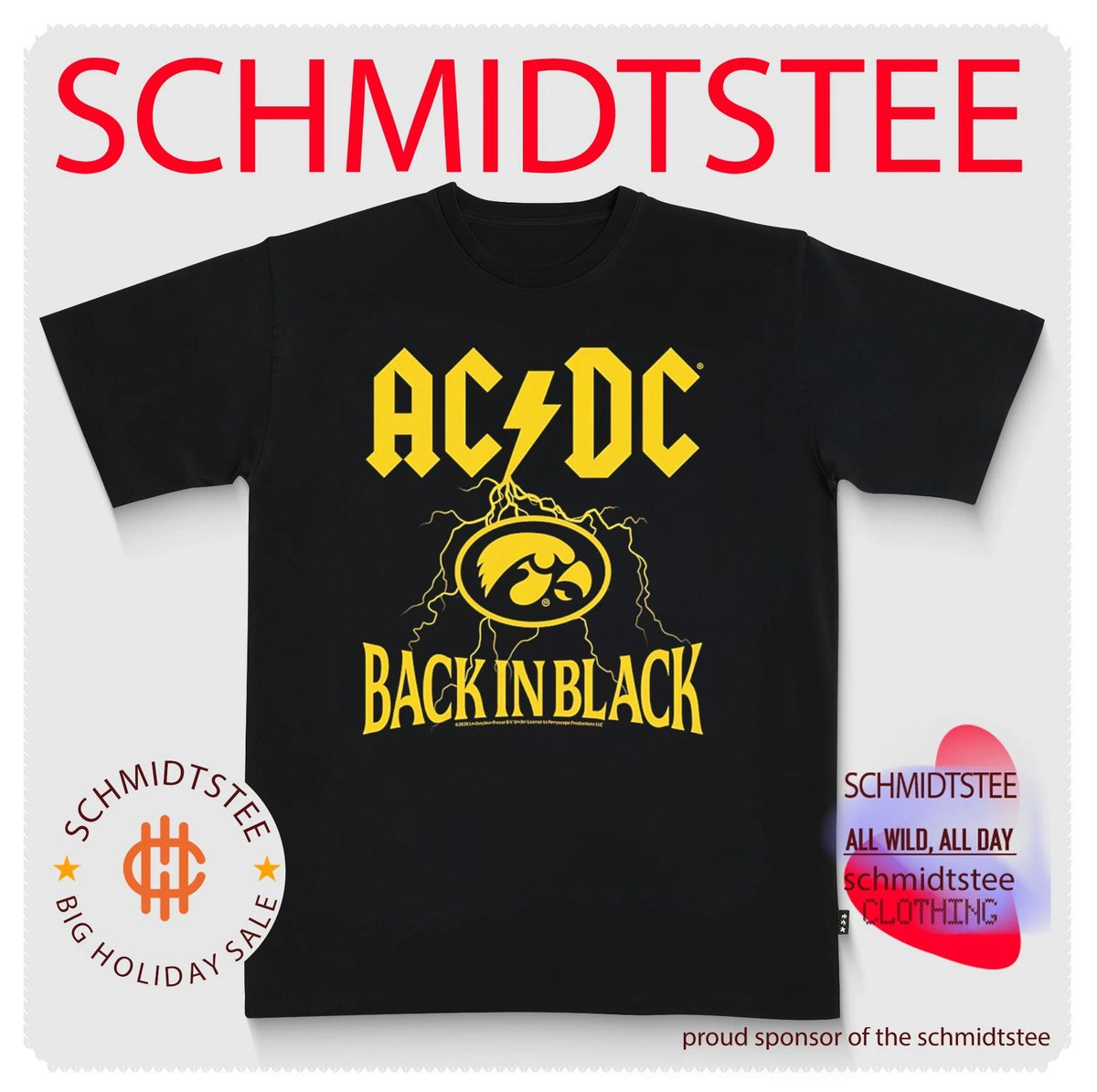 Iowa Hawkeyes AC DC Back In Black College GameDay 2026 shirt