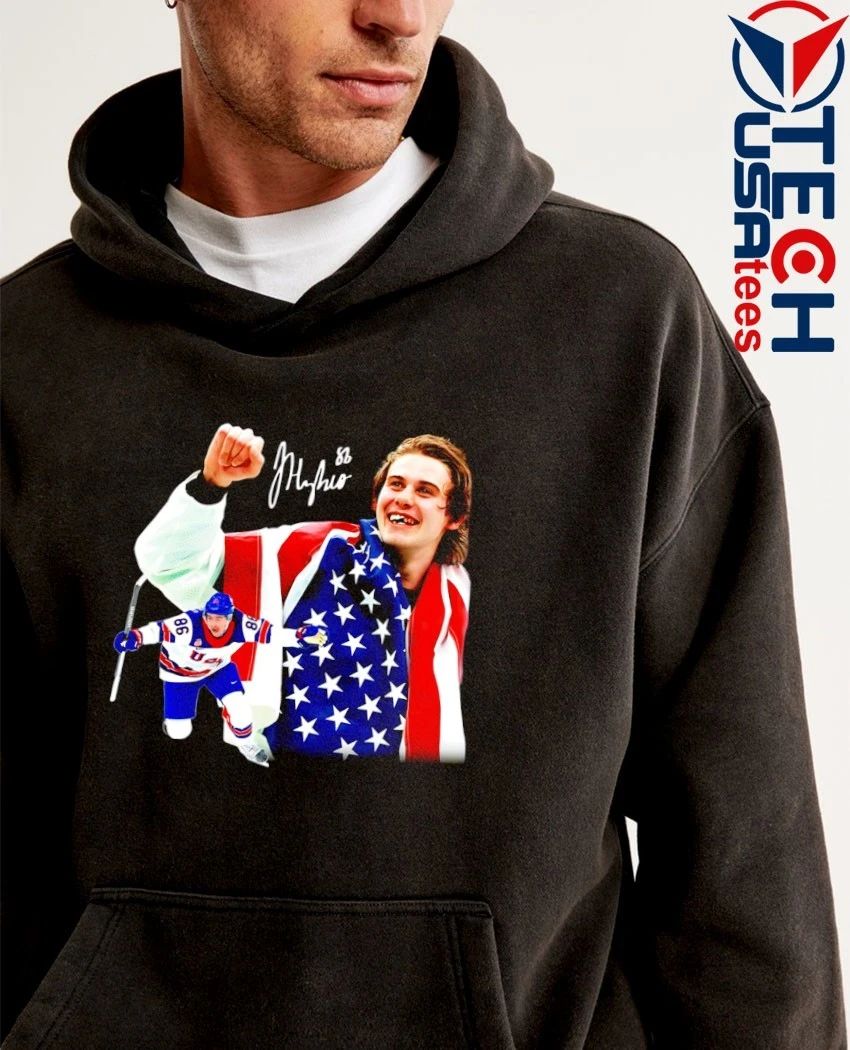 Jack Hughes Golden Goal Hero USA Hockey signature shirt