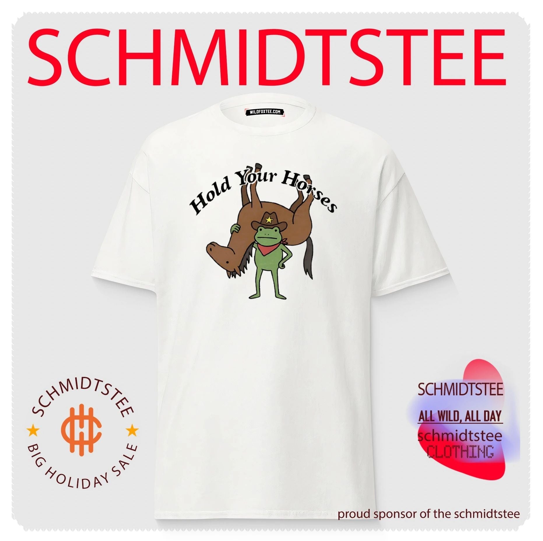 Hold your horses frog cowboy western funny shirt