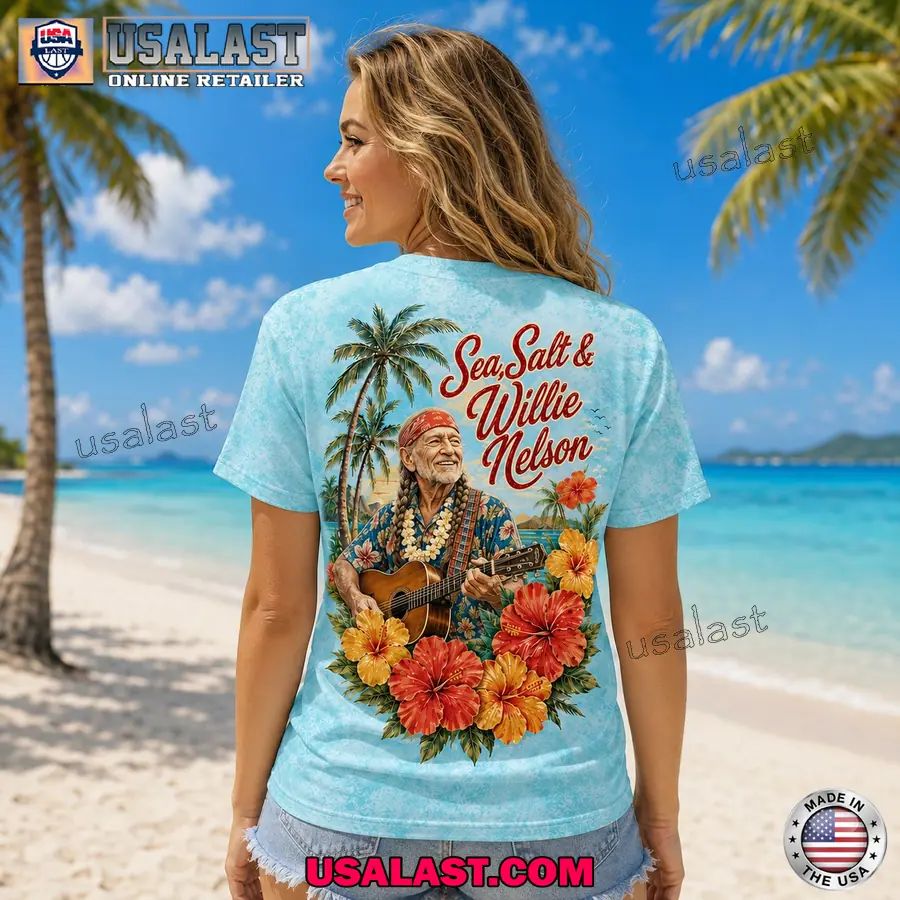 Willie Nelson Hibiscus Tropical Vibes 3D T-Shirt