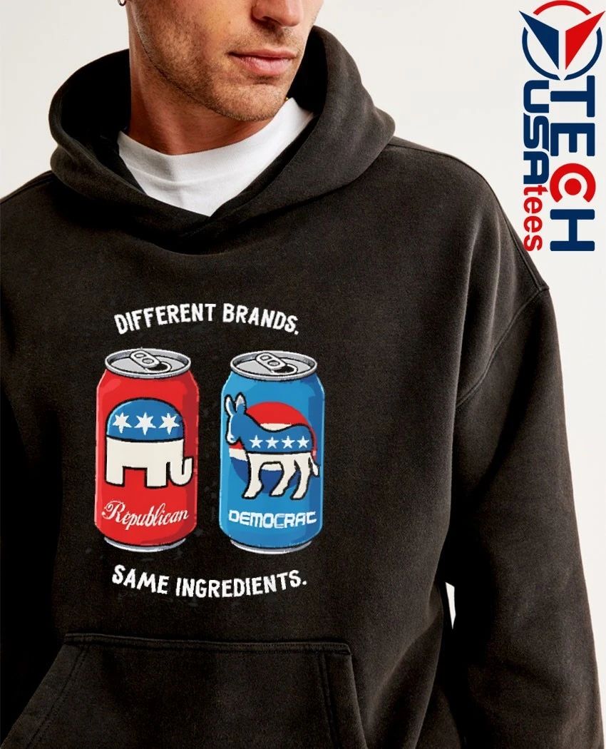 Different brands same ingredients Republican and Democracy can shirt