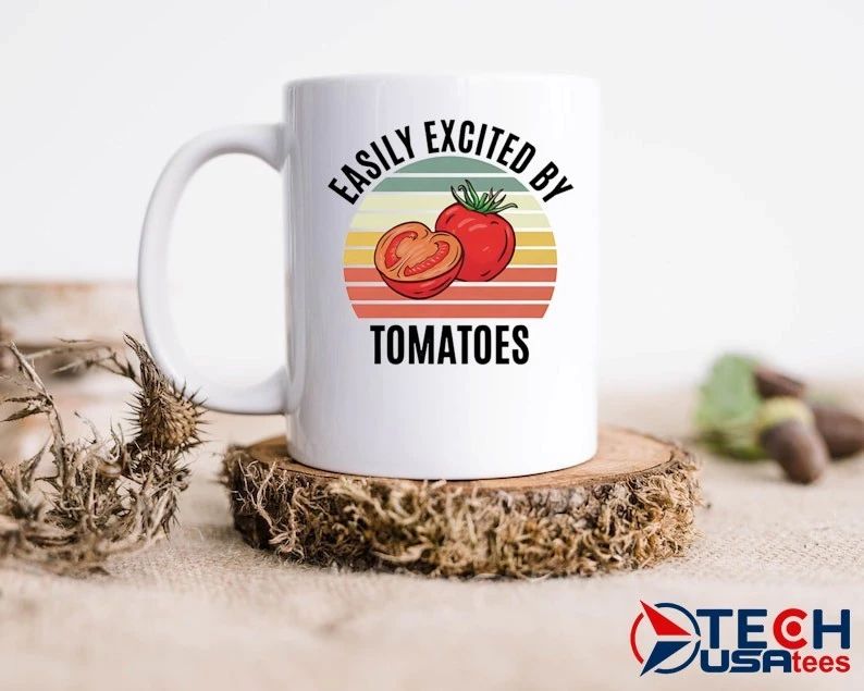 Easily excited by tomatoes shirt by teezill