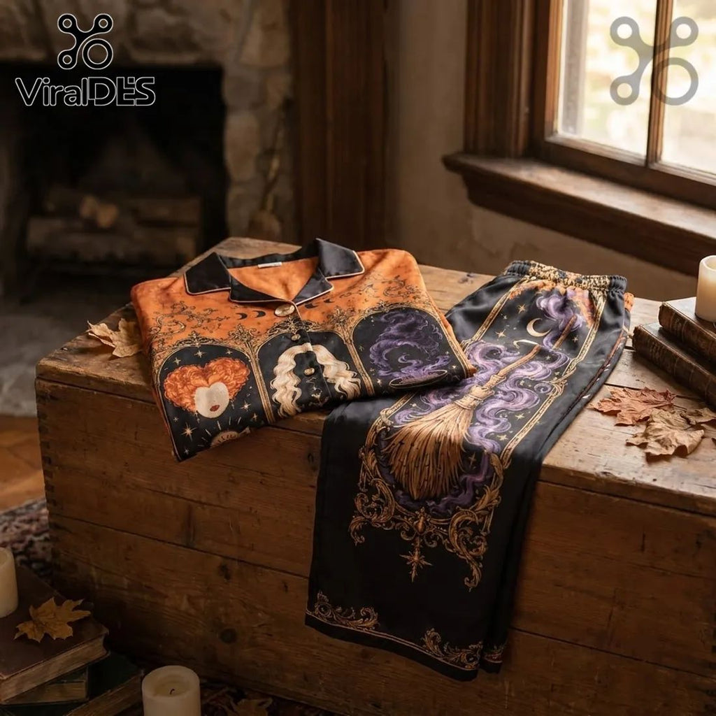 Hocus Pocus Halloween Satin Pajama Set 2026