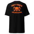 Dirty Rod's Welding Shop Skull Crossbones Black Graphic T-Shirt Men's Cotton
