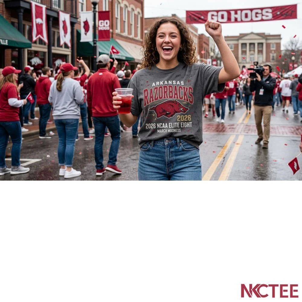 NKCtees 2026 NCAA Tournament Elite Eight Arkansas Razorbacks basketball shirt