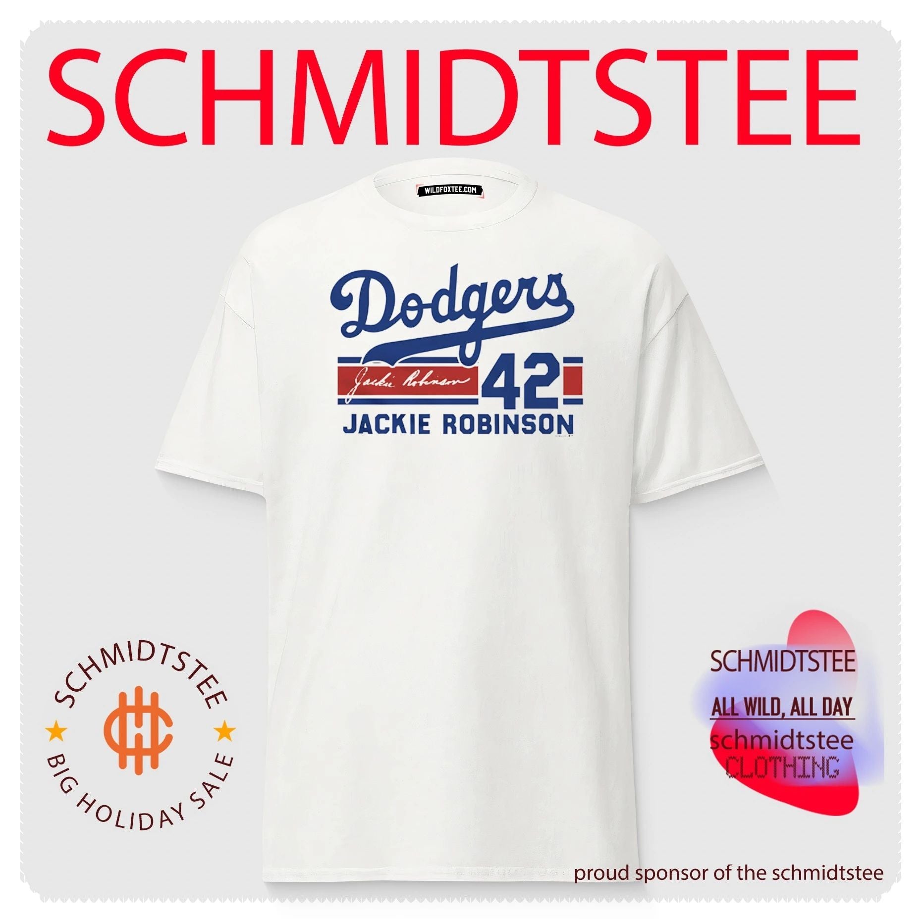 Brooklyn Dodgers Jackie Robinson Signature Name & Number shirt