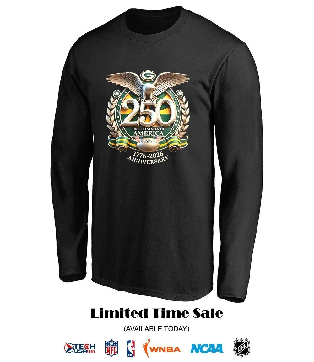 Green Bay Packers 250 years of Freedom 1776-2026 United States of America logo shirt