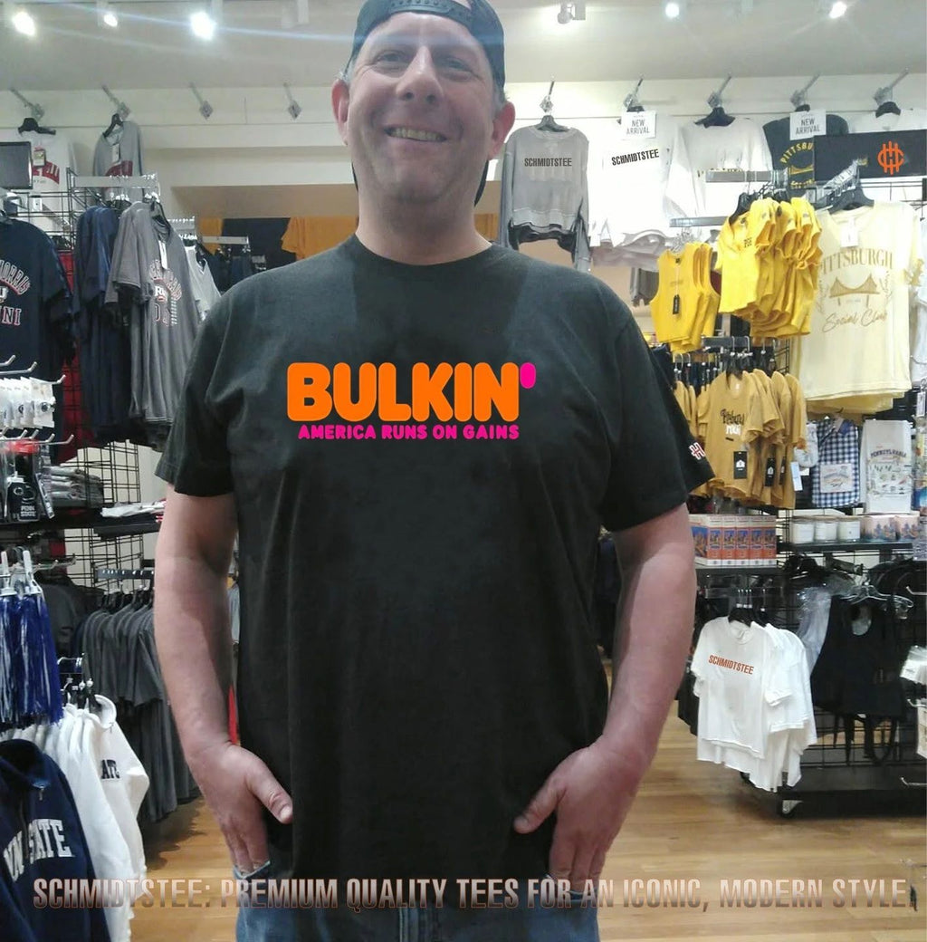 Bulkin America Runs on Gains fitness gym shirt