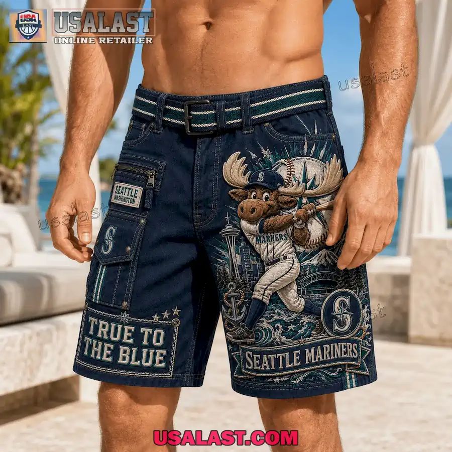 Seattle Mariners Mariner Moose Men Cargo Short