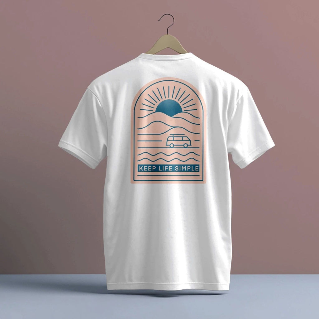 KEEP LIFE SIMPLE LIGHT PINK DESIGN HIGH QUALITY HEAVY COTTON T-SHIRT (UNISEX)