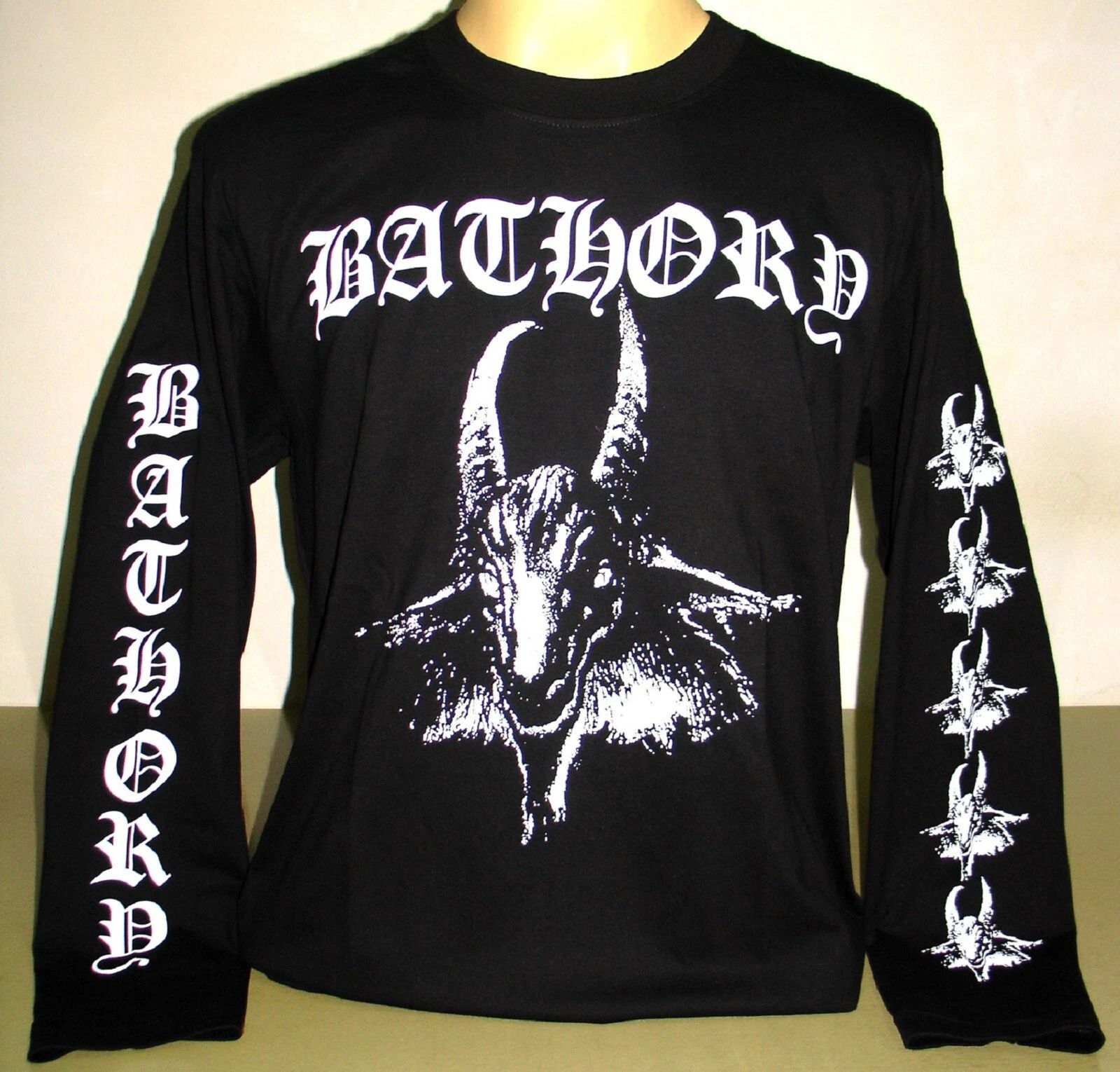 Bathory First Album Goat Long Sleeve T-Shirt Size S M L XL 2XL 3XL Black Metal