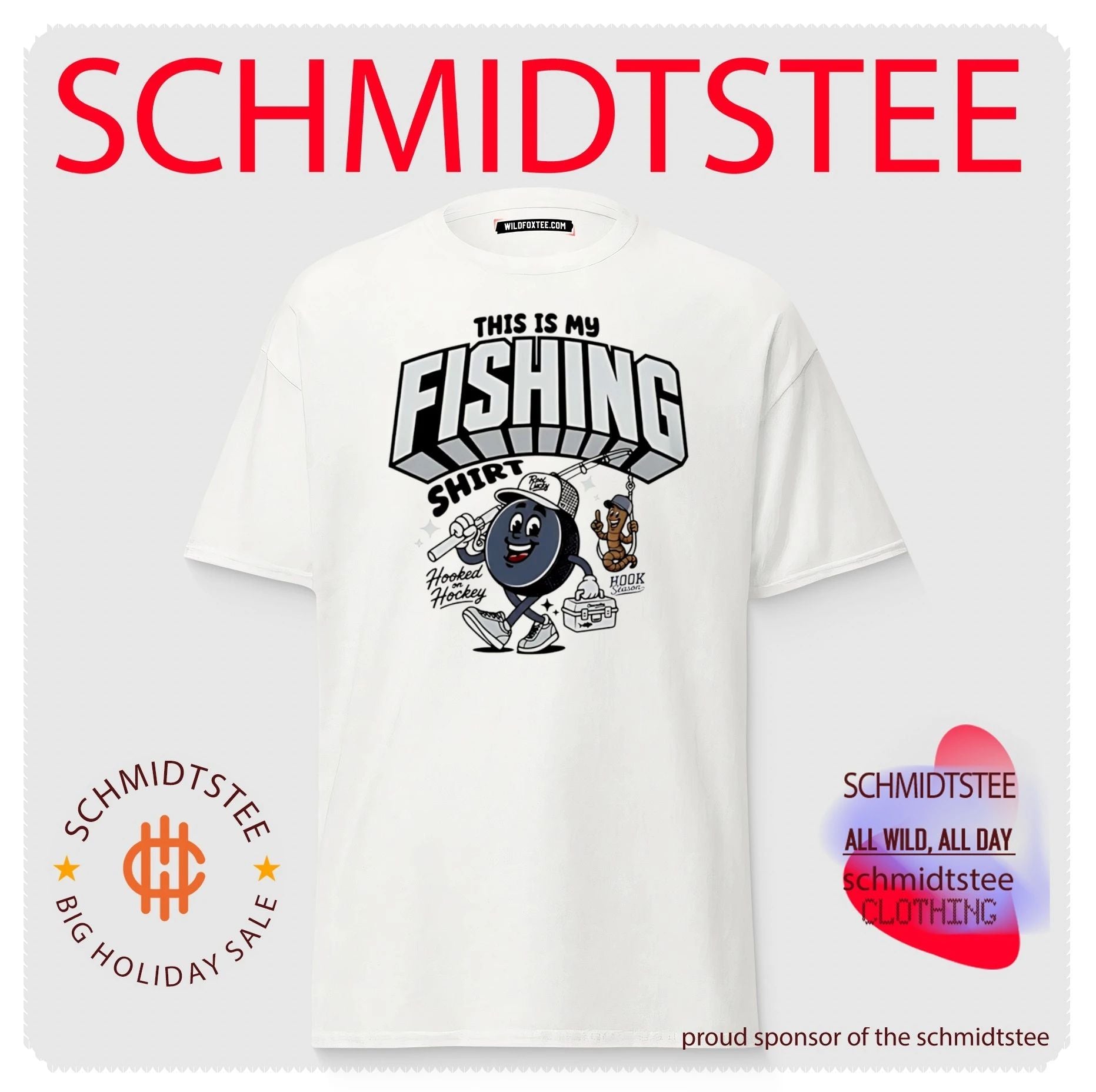 This is my fishing hooked on hockey shirt