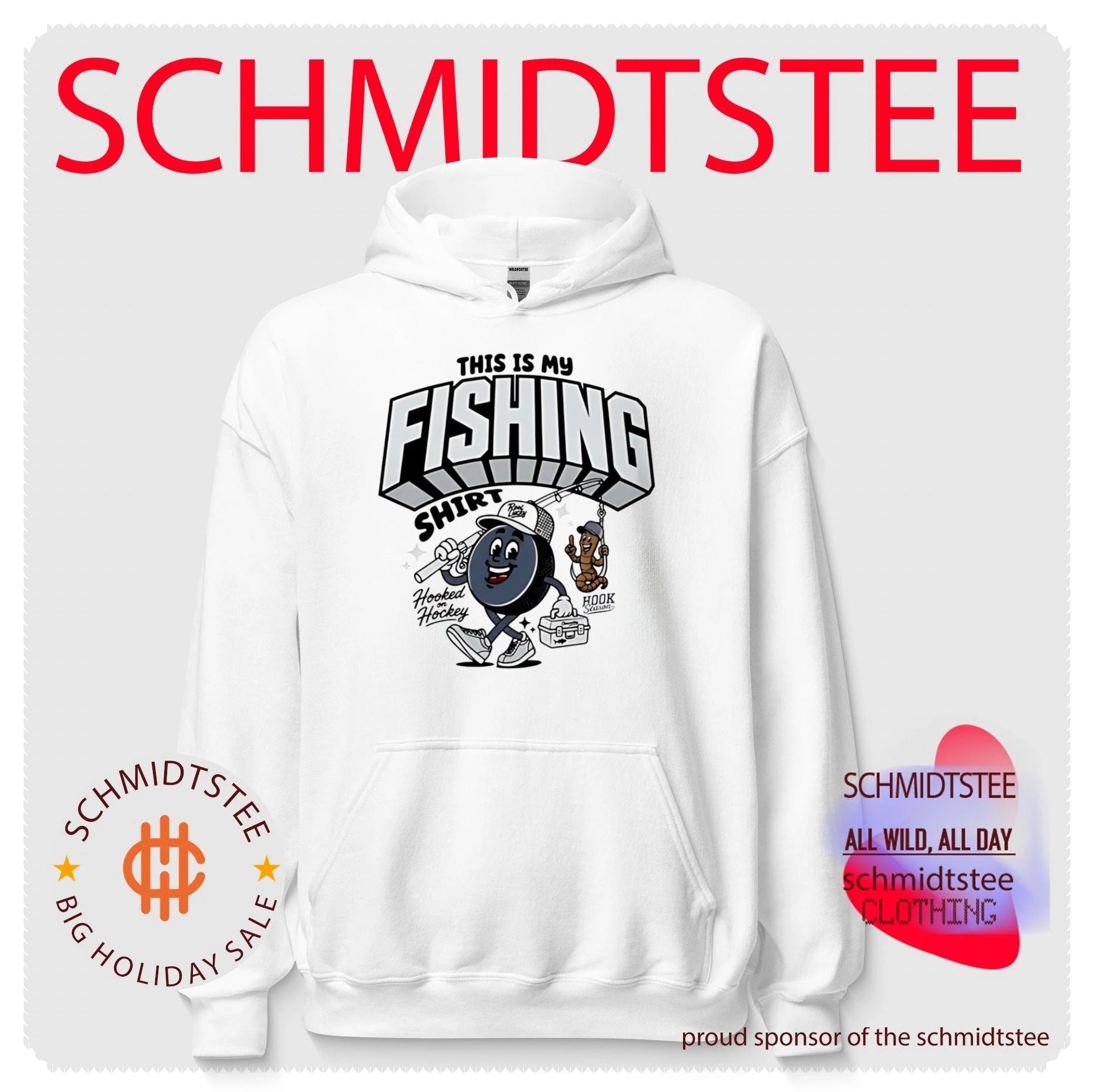 This is my fishing hooked on hockey shirt