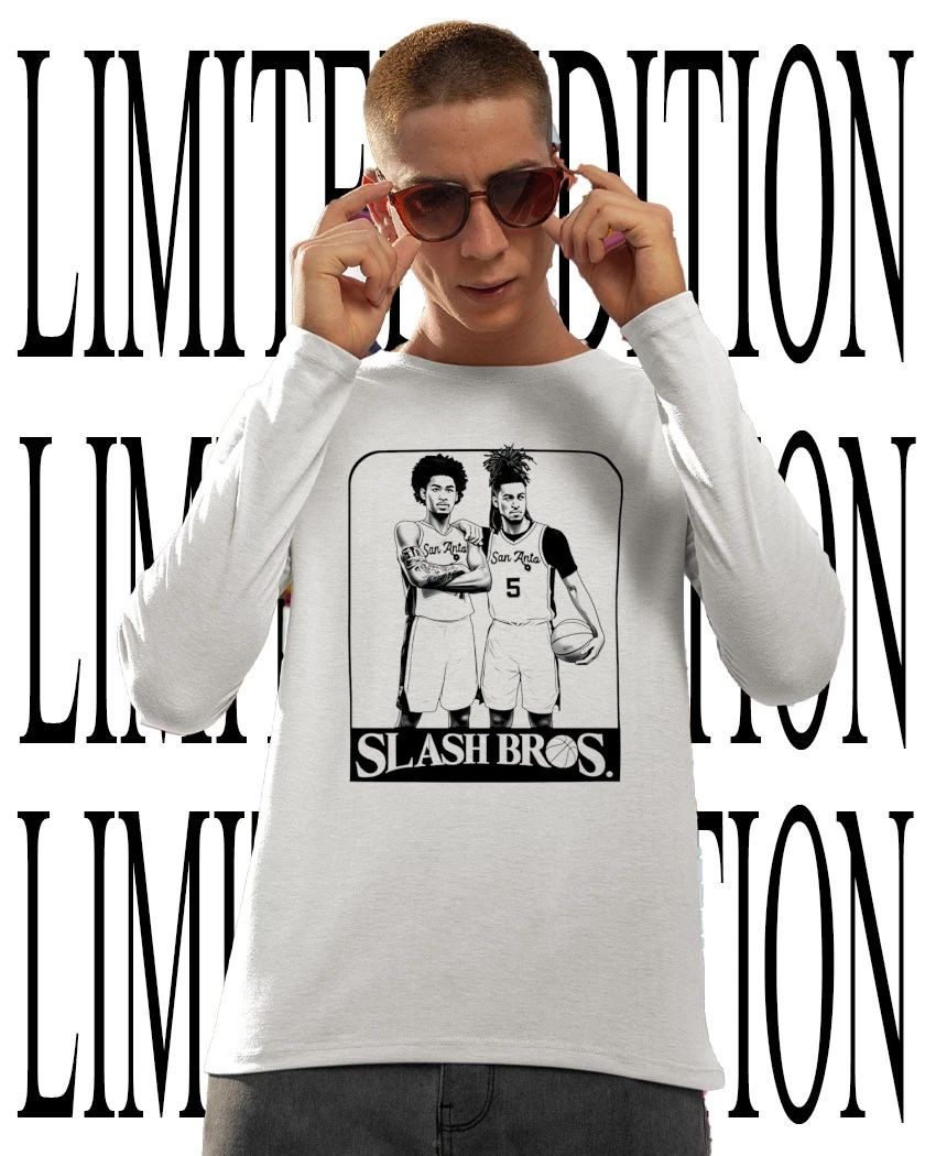 San Antonio Spurs Slash Bros Basketball Illustration shirt
