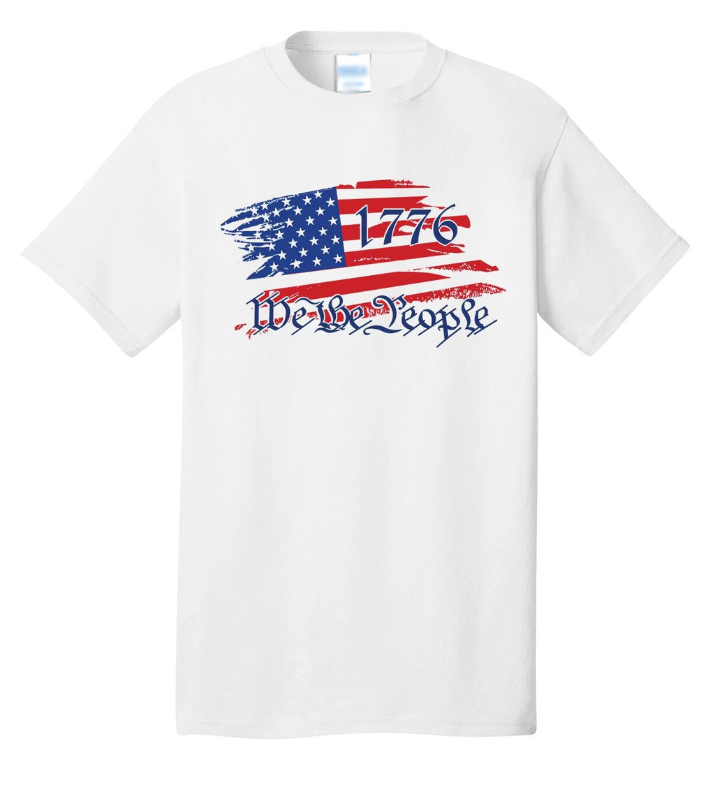 We the People 1776 American Flag Tee T-Shirt MAGA Republican Constitution