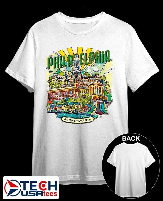 Philadelphia Pennsylvania landmarks shirt