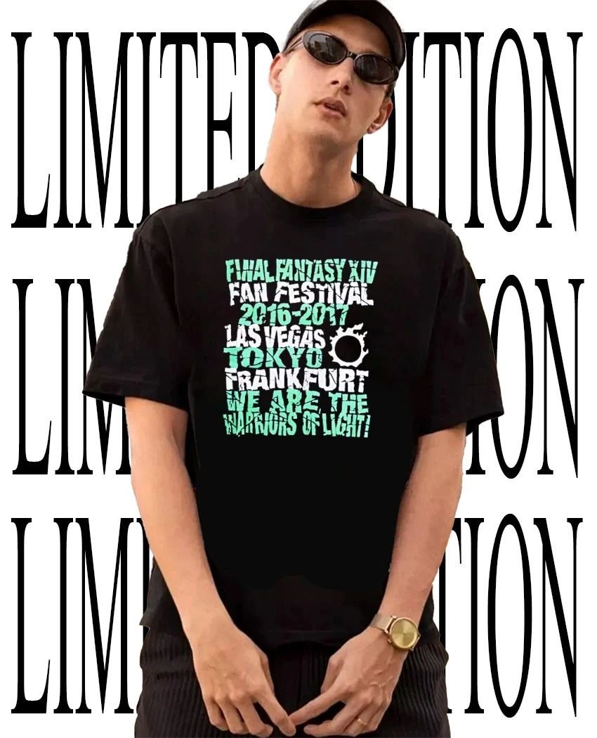 Final fantasy XIV fan festival 2016-2017 Las Vegas Tokyo frankfurt we are the warriors of light shirt