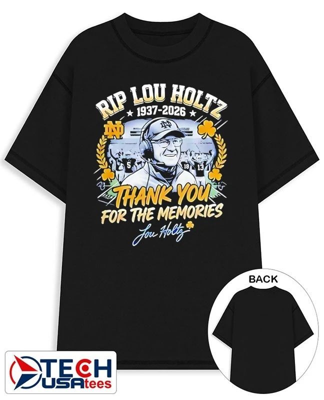 RIP Lou Holtz Notre Dame Fighting Irish Football 1937-2026 signature shirt