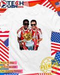 Saka and Areta Premier League Champions shirt