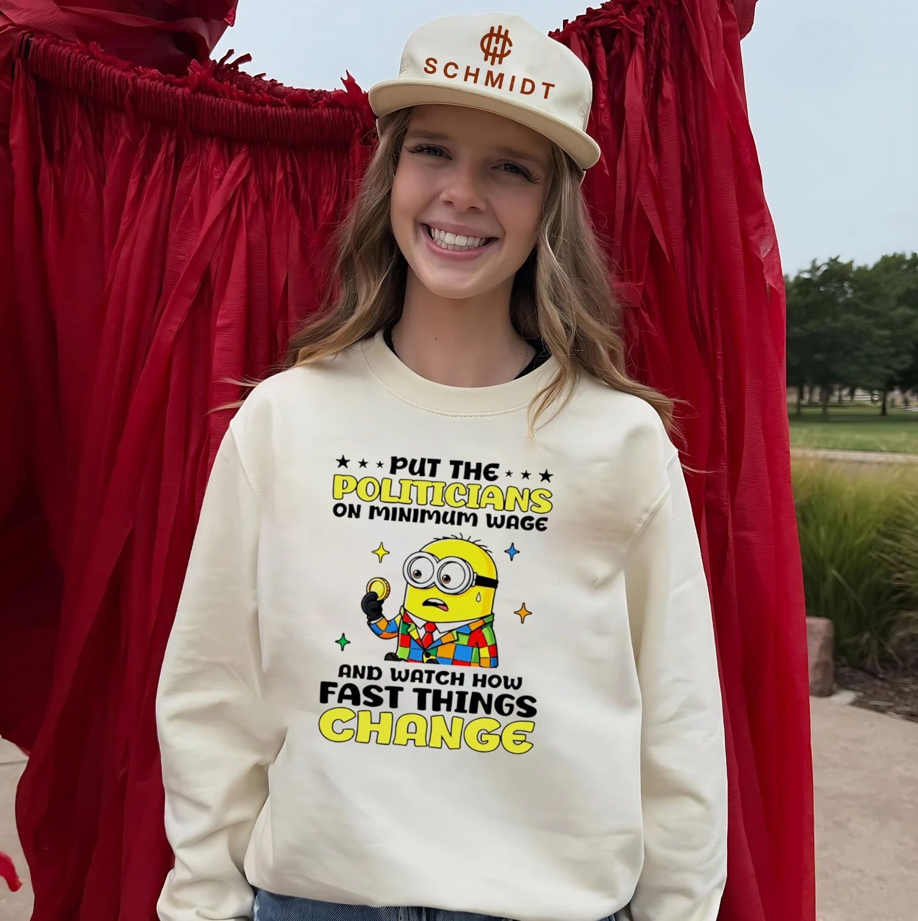 Put the politicians on minimum wage and watch how fast things change Minion shirt