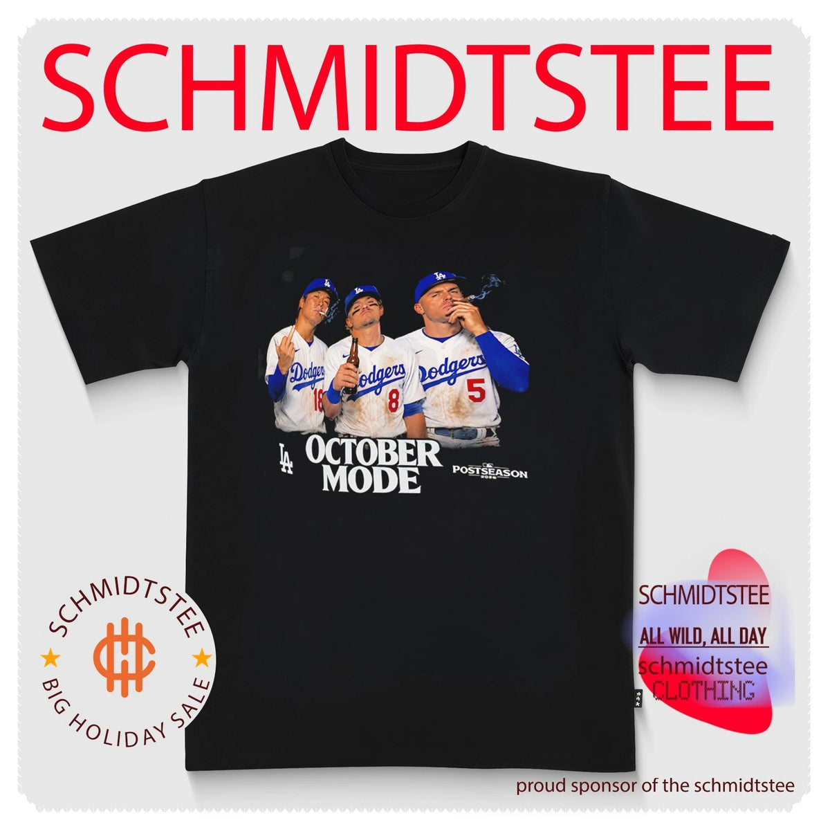 Yamamoto Kiké and Freddie Los Angeles Dodgers October Mode Postseason 2026 smoking shirt